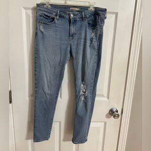 Women’s Levi’s 711 Skinny Distressed Light Blue Jeans